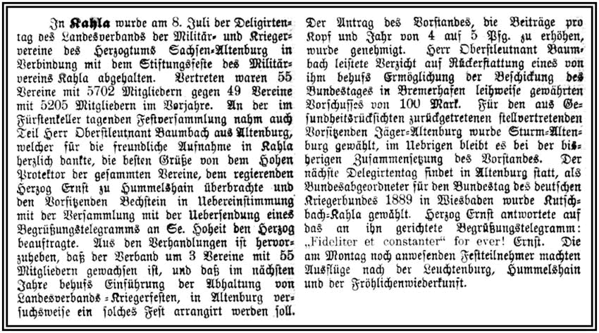 Eisenberger Nachrichtsblatt vom 08.07.1888